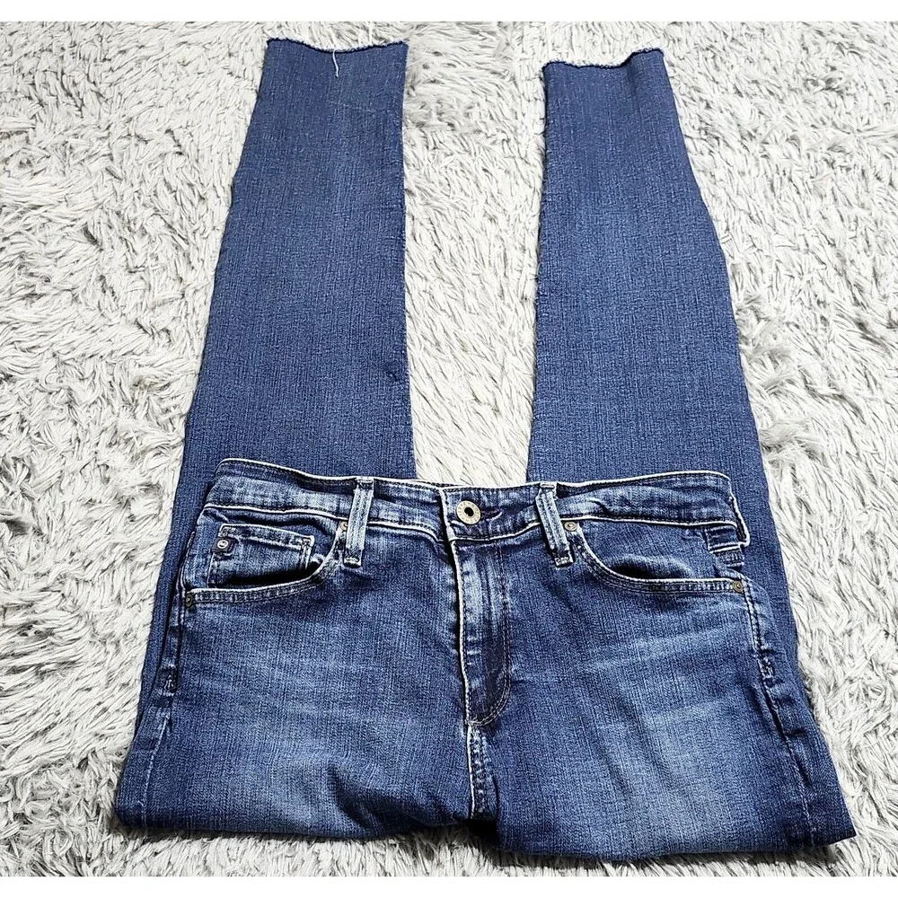 AG Adriano Goldschmied Jeans Womens 27R Cut‎ Off Farrah Skinny High Rise 28x28